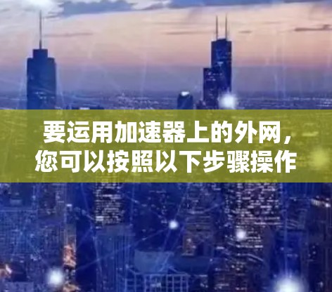 要运用加速器上的外网，您可以按照以下步骤操作