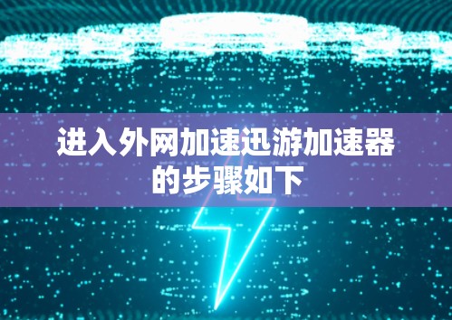 进入外网加速迅游加速器的步骤如下