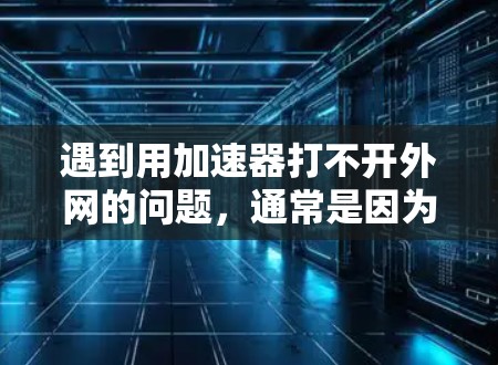 遇到用加速器打不开外网的问题,通常是因为加速器未正确启用或网络连接出现问题。以下是一些建议,帮助你解决问题