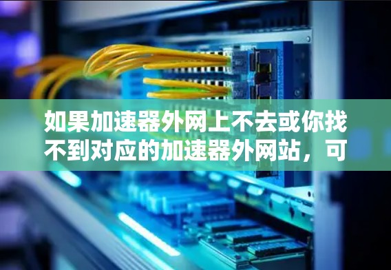如果加速器外网上不去或你找不到对应的加速器外网站，可能需要尝试以下步骤