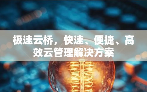 极速云桥，快速、便捷、高效云管理解决方案