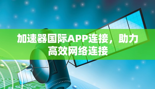 加速器国际APP连接，助力高效网络连接