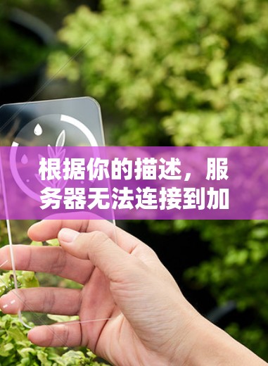 根据你的描述，服务器无法连接到加速器，以下是逐步的解决方案
