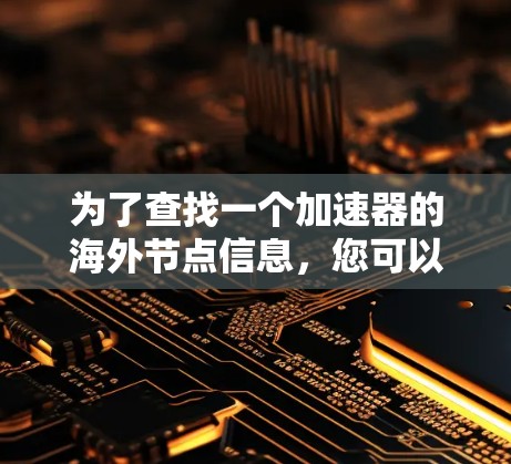 为了查找一个加速器的海外节点信息，您可以按照以下步骤操作